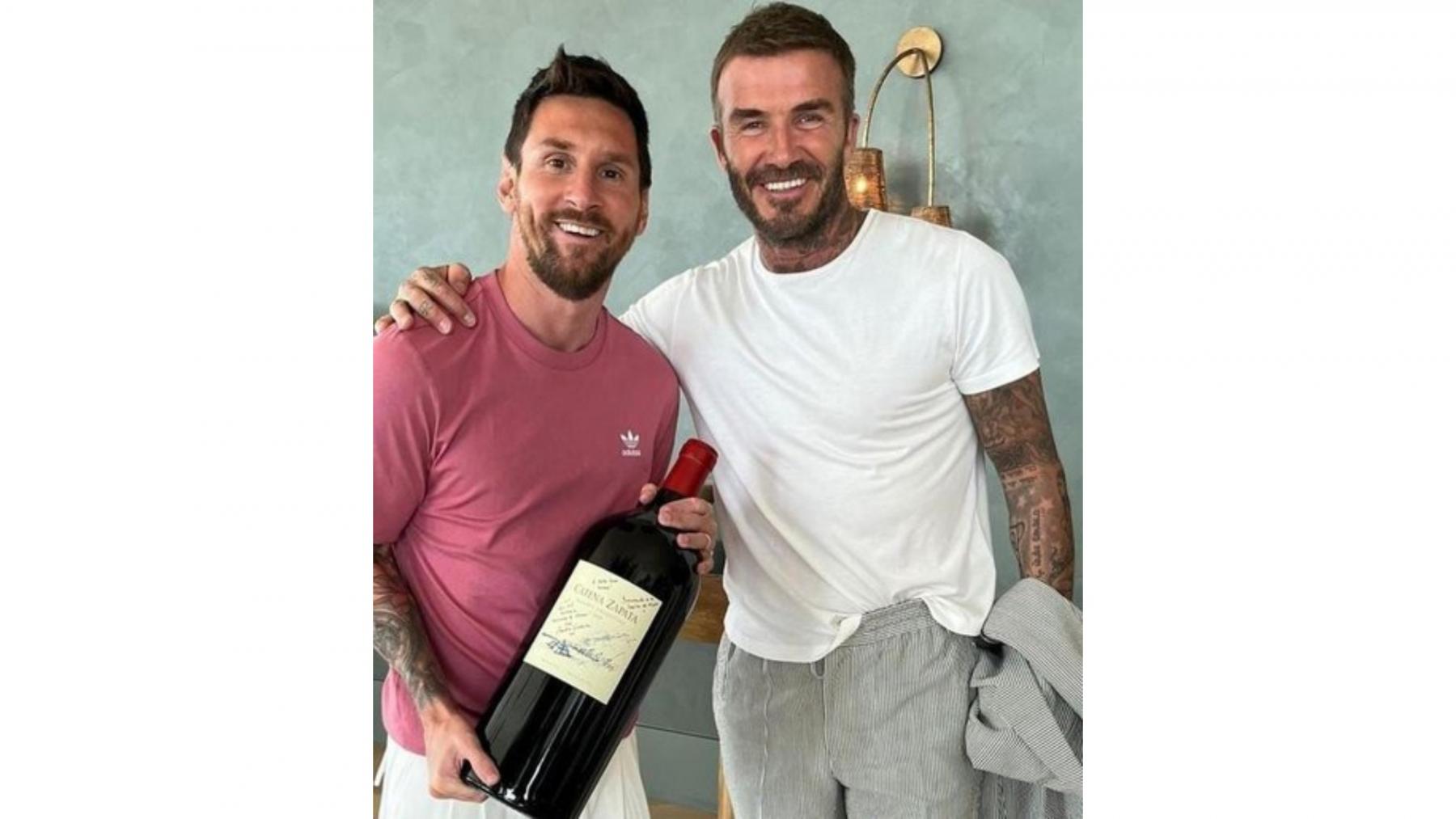 El vino que le regalaron a Messi, autoría de Vigil